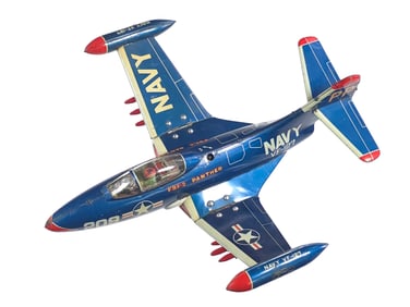 Yonezawa Tin Navy Grumman F9F-5 Panther Jet Japan