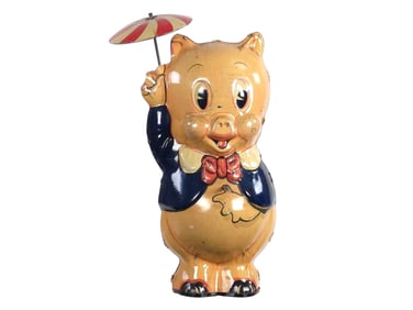 1939 Marx Leon Schlesinger Porky Pig Tin Litho Wind Up