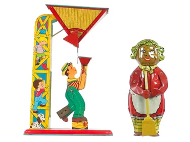 (2) American Made Tin Toys Lindstrom & Chein