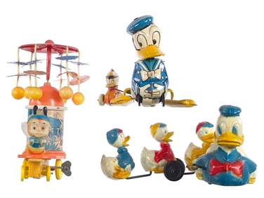 (3) Walt Disney Toys Donald Duck Marx/Linemar