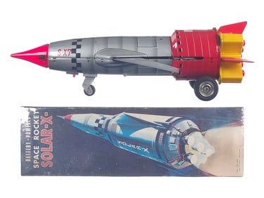1960s Nomura T.N. Batt. Op. Space Rocket Solar-X Boxed