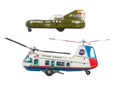 (2) Japanese Tin Space Vehicles Marx & ATC