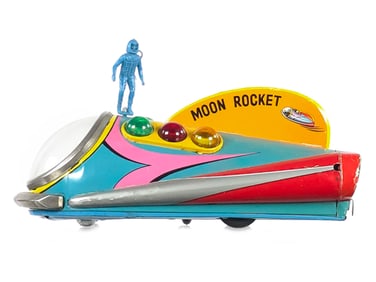 Masudaya Modern Toys TM Moon Rocket Batt. Op. Space Vehicle