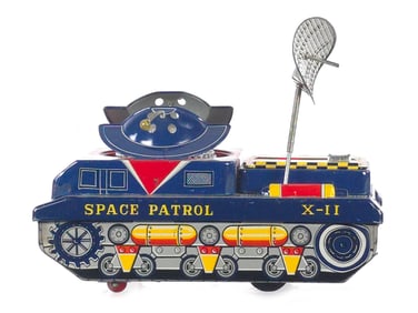 Yonezawa Tin Batt. Op. Space Patrol X-11 Tank