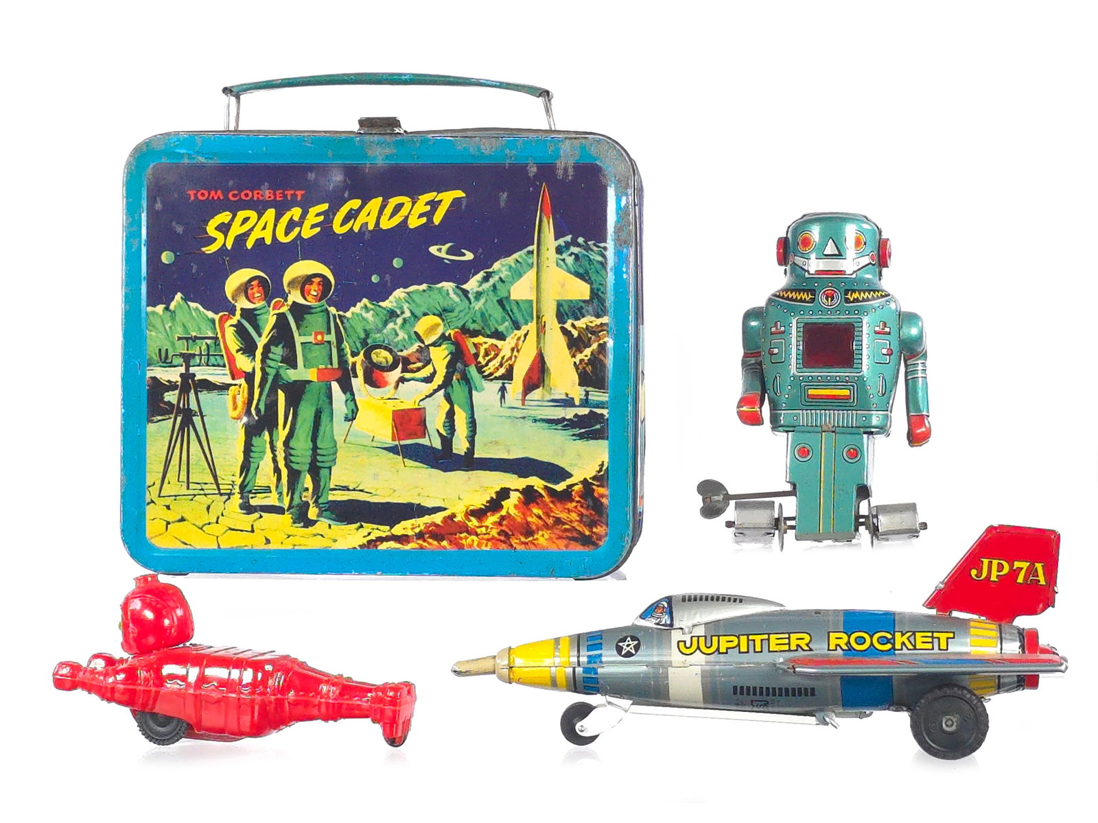 (4) Lot of Space Toys Tom Corbett Lunch Box & More (1 of 4)