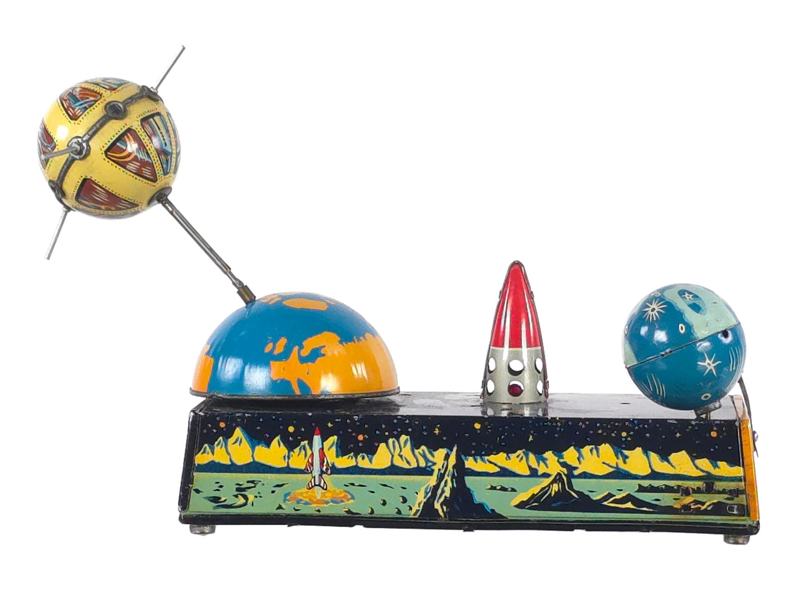 Hoku ca. 1950s Tin Batt. Op. Man-Made Satellite Sputnik (1 of 6)