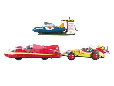 (3) Japanese Tin Space Vehicles Linemar/HTC/Masuya