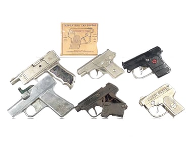 (6) Assorted Cap Guns 1 Boxed