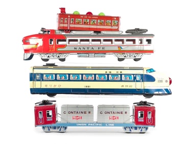 (4) Tin Litho Trains