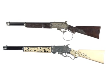 (2) Hubley Western Long Guns Plastic
