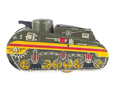 Marx Tin Litho Windup Doughboy U.S. Army Tank