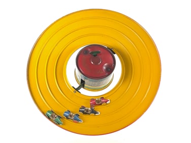 Rare McDowell Mfg. Tin Windup The Speedway Race Set