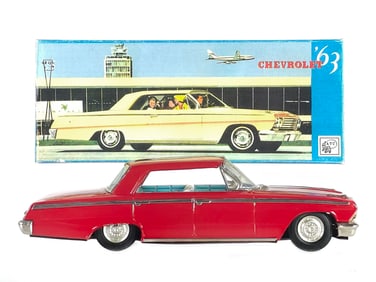 ATC 1963 Chevrolet Four Door Boxed Japanese Tin