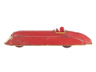 Chime Toys Tin Litho Streamline Racer Red