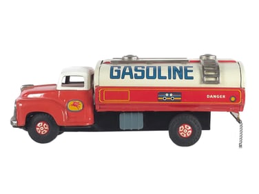 Yonezawa Mobil Gas Fuel Tanker Tin Litho