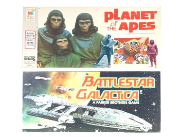 (3) Planet of the Apes & (1) Battlestar Galactica Board Games