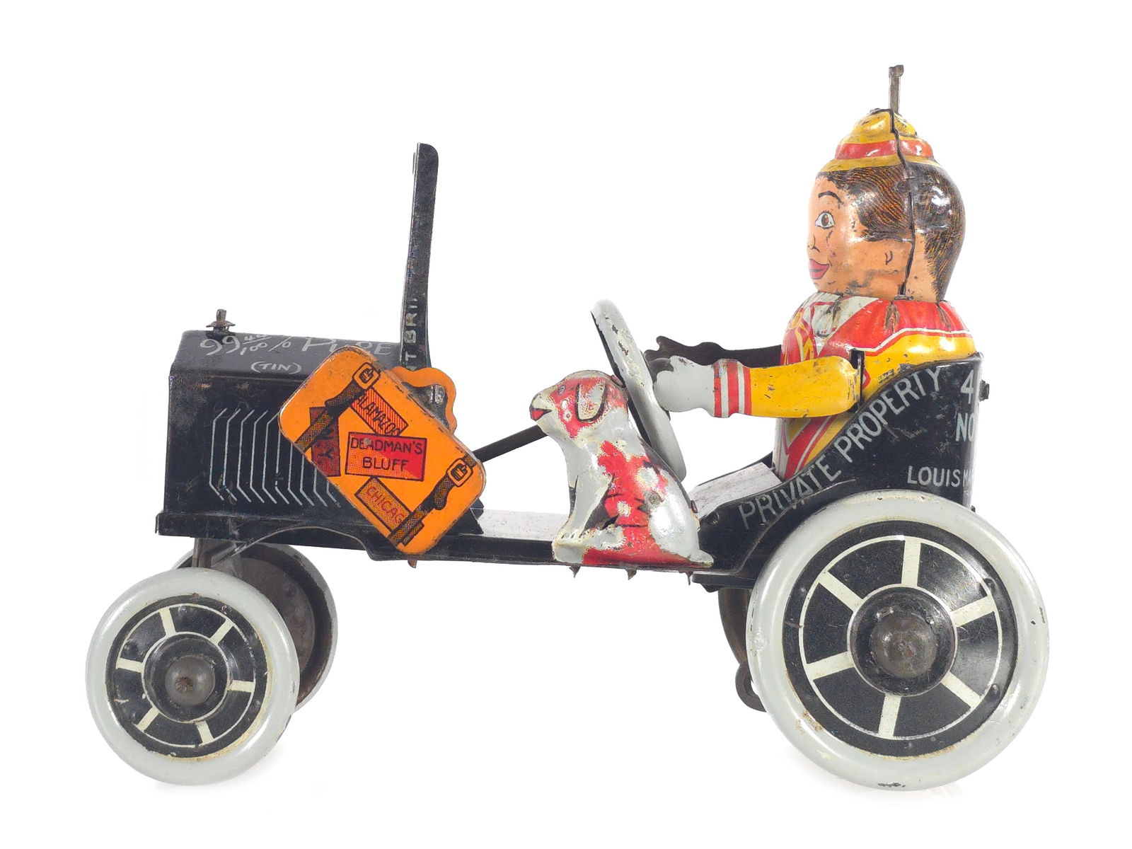 Marx Funny Flivver Tin Litho Windup Crazy Car (1 of 4)