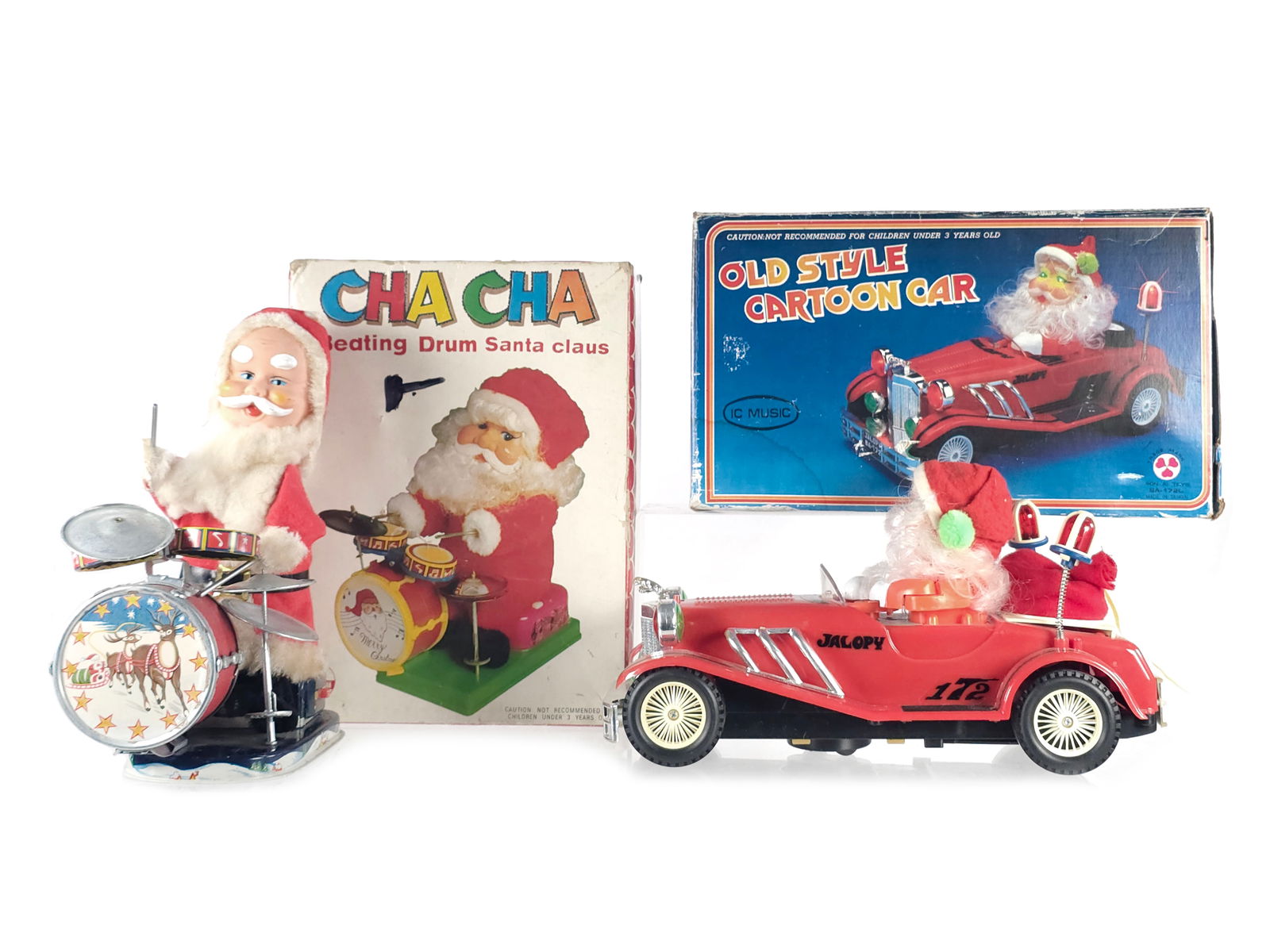 Alps Happy Santa, Cha Cha Santa Box, & Hot Rod Santa Boxed (1 of 5)