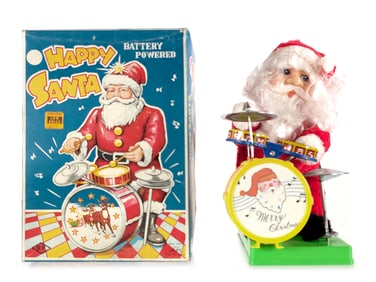 Alps Happy Santa Box & Cha Cha Santa Batt. Op Toy