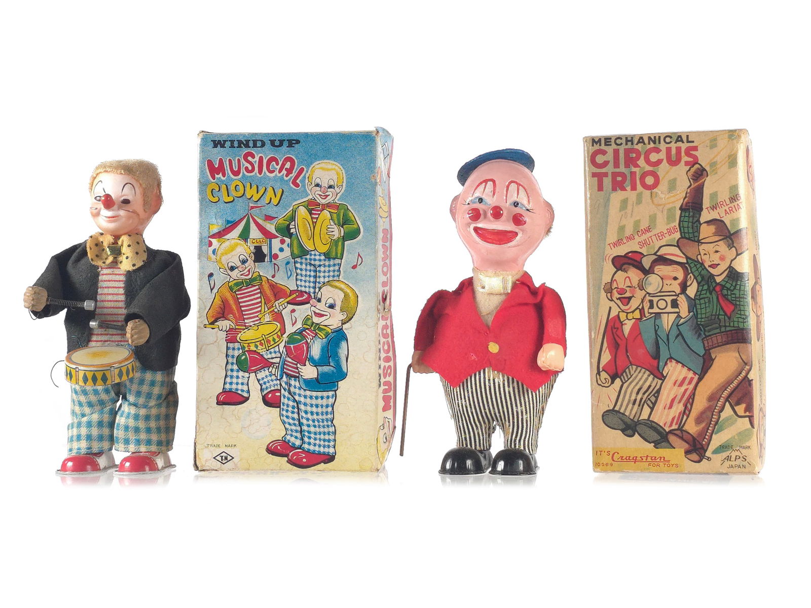 (2) Nomura TN Musical Clown & Alps Circus Trio Boxed (1 of 4)