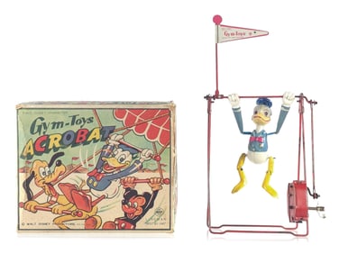 Linemar/Marx Windup Disney Donald “Gym-Toys Acrobat" Boxed