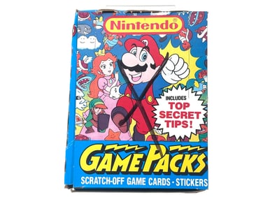Unopened Nintendo Topps Card Packs Boxed