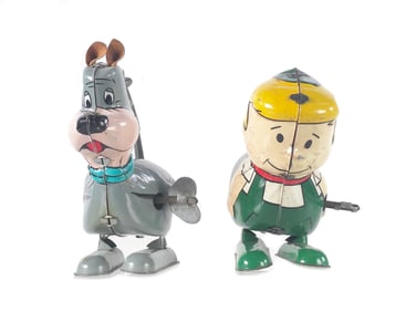 Marx The Jetsons Elroy & Astro Tin Windup Hoppers