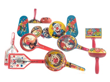 (14) Assorted Tin Litho Noise Makers