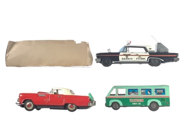 (3) Japanese Tin Vehicles Batt. Op. & Friction