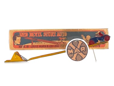 Marx 1930 Red Devil Stunt Auto Boxed