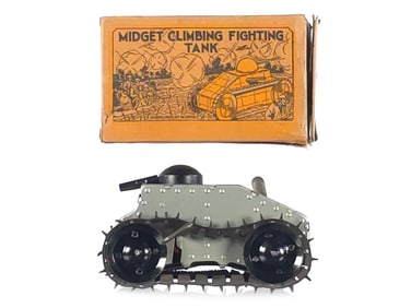 1930 Marx Midget Climbing Fighting Tank Version #2 Boxed