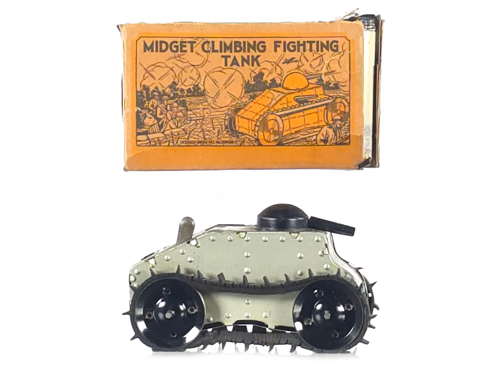 1930 Marx Midget Climbing Fighting Tank Version #2 Boxed - 2