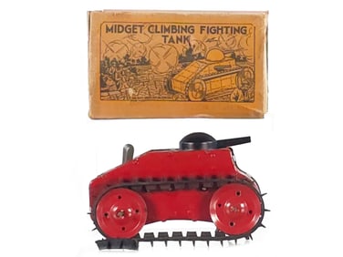 1930 Marx Midget Climbing Fighting Tank Version #2 Boxed