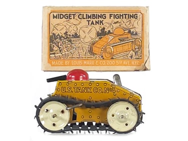 Mid-1930s Marx Midget Climbing Fighting Tank Version #3 Boxed