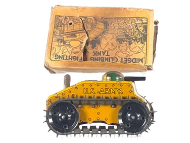 Mid-1930s Marx Midget Climbing Fighting Tank Version #3 Boxed