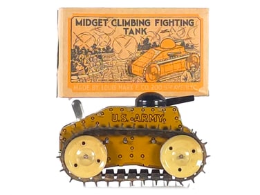 Mid-1930s Marx Midget Climbing Fighting Tank Version #3 Boxed