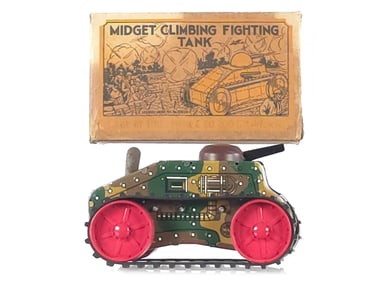 1950s Marx Midget Climbing Fighting Tank Version #5 Boxed