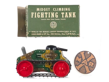 1950s Marx Midget Climbing Fighting Tank Version #5 Boxed