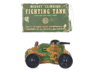 1950s Marx Midget Climbing Fighting Tank Version #5 Boxed