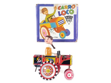 1960s Plastimarx (Marx Mexico) Disney Bootleg Dora Crazy Car Boxed