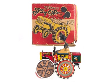 Marx 1953 Mickey Mouse Disney Dipsy Car, Boxed