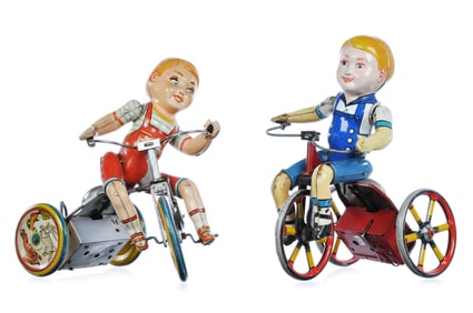 (2) Marx Wonder Cyclist & Unique Art Kiddy Cylist