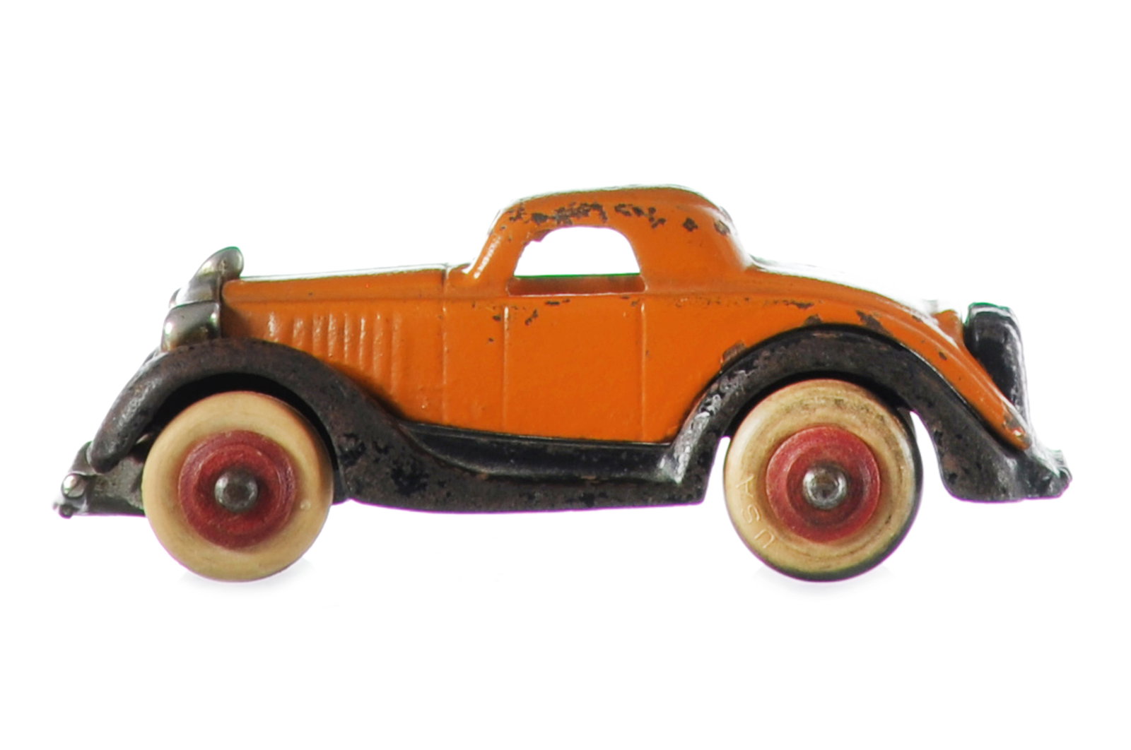 Extra Clean Orange Hubley Terraplane Cast Iron Coupe (1 of 5)