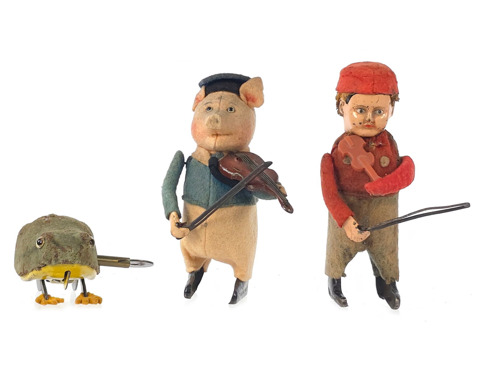 (3) Schuco Assorted Windups Violinists & Flipo Frog (1 of 6)