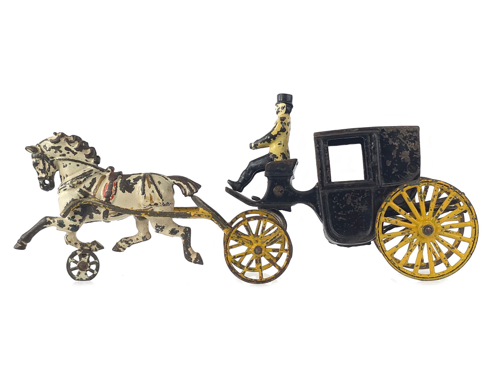 Unusual American Cast Iron Horse-Drawn Landau (1 of 6)