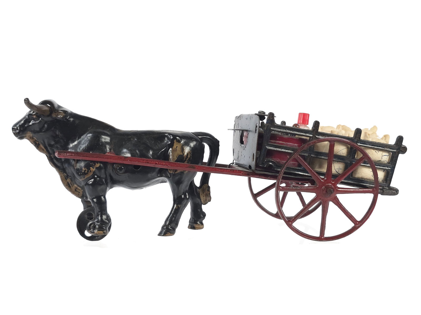 Beautiful Dappled Cow Cart Cast Iron (1 of 6)