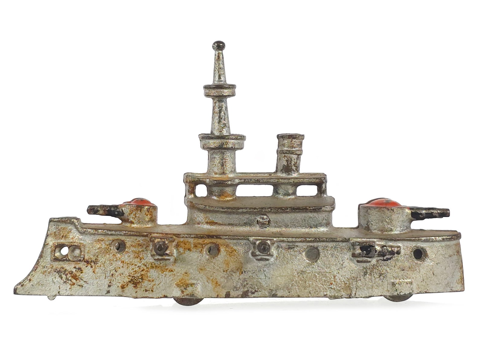 Amazing Silver J.E. Stevens Cast Iron Battleship (1 of 6)
