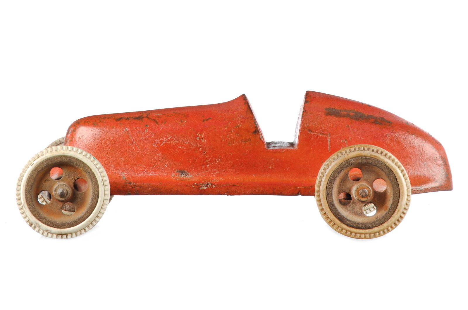 Very Large Red Cast Iron Race Car (1 of 8)