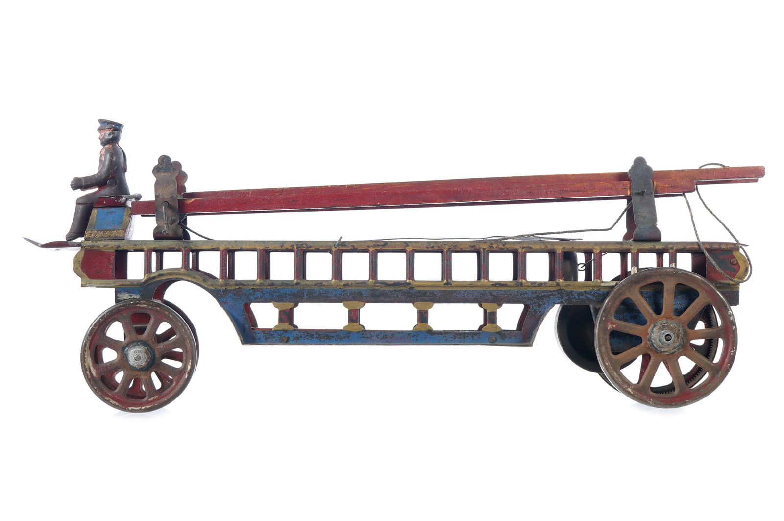 D.P. Clark Ca. 1900 Steel Fire Ladder Truck (1 of 6)