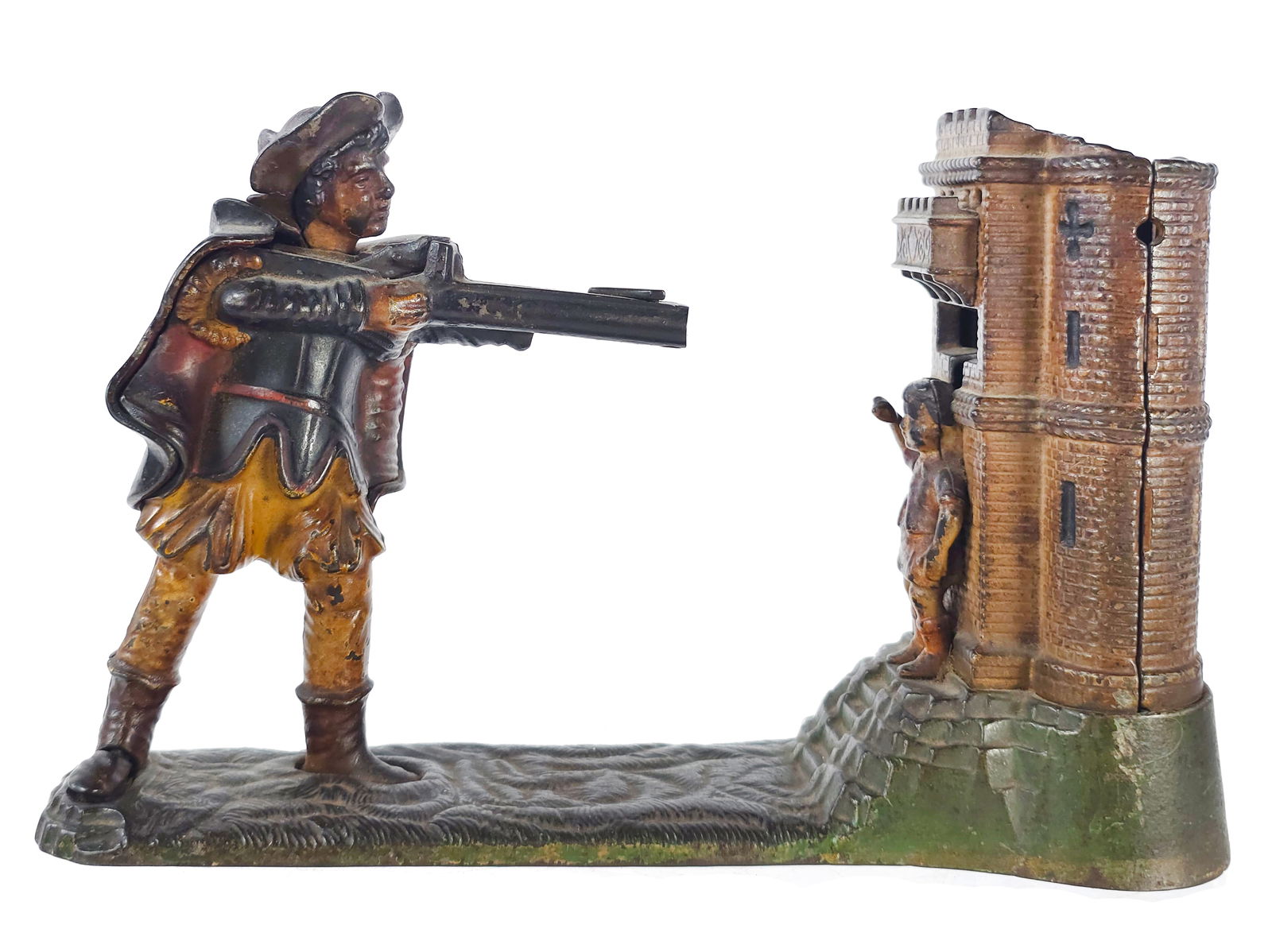 J.& E. Stevens Co. Cast Iron No. 331 “William Tell" Mechanical Bank (1 of 6)